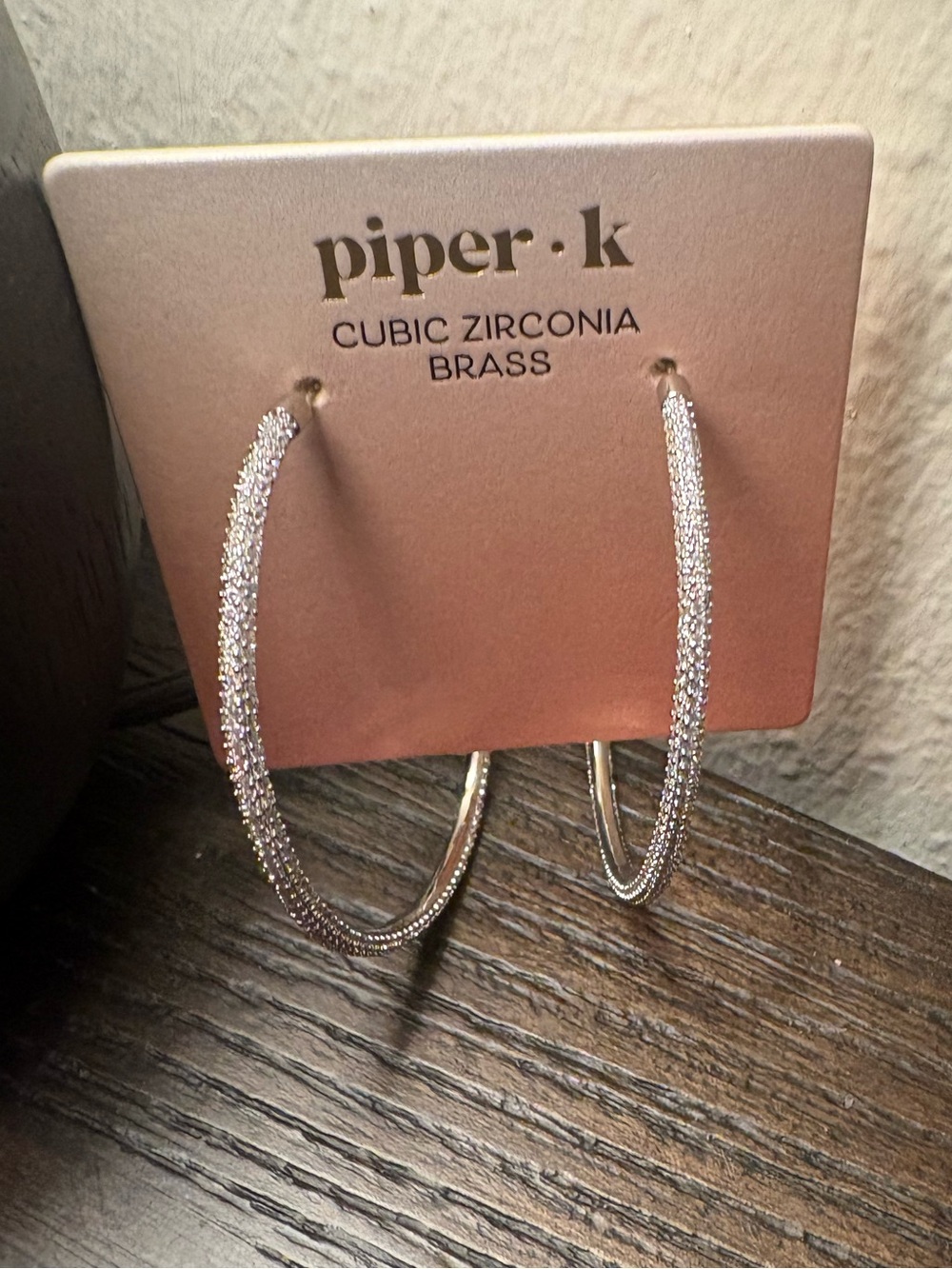 NEW Piper K Silver Hoop Earrings